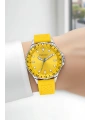 Ferrucci Sarı Silikon Kordon Gümüş Çelik Kasa Kadın Kol Saati Fc 03282s.05 Bileklik Sdfer096