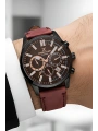 Exclusive Kahverengi Deri Kordon Erkek Kol Saati 3 Atm+Bileklik Hediyeli sddk085