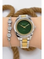 Ferrucci Kadın Kol Saati Gümüş-Gold Renk Çelik Kordon Çelik Kasa Gümüş-Gold-Yeşil sdfer144