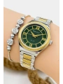 Ferrucci Kadın Kol Saati Gümüş-gold Renk Çelik Kordon Çelik Kasa Gold-gümüş-yeşil Sdfer145