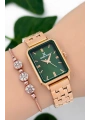 Kadın Kol Saati Rose-yeşil Renk Çelik Kordon&kasa Sddk092
