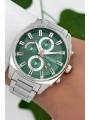 3atm Suya Dayanıklı Erkek Kol Saati, Çelik Kordon & Özel Tasarım, Gümüş-yeşil Sdfer160