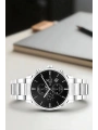 Exclusive Erkek Kol Saati Çelik Kordon&Kasa Gümüş-Siyah sddk099
