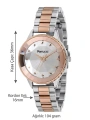 Rose Gold-gümüş Çelik Kordon Çelik Kasa Kadın Kol Saati Fc.13603m.04 Zmfer100