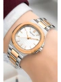 Kadın Kol Saati Çelik Kordon 3 Atm Suya Dayanıklı Bileklik Hediyeli Gümüş-rose Sdfer045