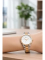 Kadın Kol Saati Çelik Kordon 3 Atm Suya Dayanıklı Bileklik Hediyeli Rose Gold Sdfer054