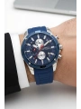 Premium Lüx Erkek Kol Saati Lacivert Silikon Kordon Gümüş Renk Kasa Stsd002