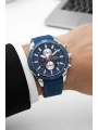Premium Lüx Erkek Kol Saati Lacivert Silikon Kordon Gümüş Renk Kasa Stsd002