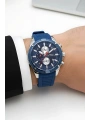 Premium Lüx Erkek Kol Saati Lacivert Silikon Kordon Gümüş Renk Kasa Stsd002