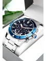 Function Erkek Kol Saati Gümüş-mavi Çelik Kordon 3atm Suya Dayanıklı Sdfer093