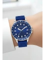 Lacivert Silikon Kordon Gümüş Çelik Kasa Kadın Kol Saati Fc 03282s.02 Bileklik Sdfer096