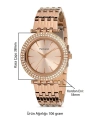 Kadın Kol Saati Rose Renk Çelik Kordon Taşlı Çelik Kasa Sdfer143