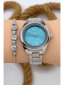 Kadın Kol Saati Gümüş Renk Çelik Kordon Çelik Kasa Gümüş-mavi Sdfer144