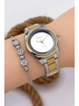 Kadın Kol Saati Gümüş-gold Renk Çelik Kordon Çelik Kasa Gümüş-gold Sdfer144