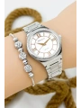 Kadın Kol Saati Gümüş Renk Çelik Kordon Çelik Kasa Gümüş-beyaz Sdfer145
