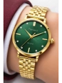 Çelik Kordon & Şık Tasarım, Kadın Kol Saati, 3ATM Suya Dayanıklı Gold-Yeşil sdfer154
