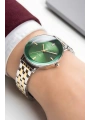 Çelik Kordon & Özel Tasarım, Kadın Kol Saati, 3atm Suya Dayanıklı Gold-gümüş-yeşil Sdfer156