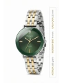 Çelik Kordon & Özel Tasarım, Kadın Kol Saati, 3atm Suya Dayanıklı Gold-gümüş-yeşil Sdfer156