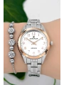 Kadın Kol Saati Gümüş-rose Renk Çelik Kordon&kasa Sddk089