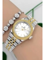 Kadın Kol Saati Gold-gümüş Renk Çelik Kordon&kasa Sddk091