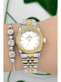 Kadın Kol Saati Gold-gümüş Renk Çelik Kordon&kasa Sddk091