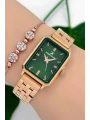 Kadın Kol Saati Rose-yeşil Renk Çelik Kordon&kasa Sddk092