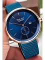 Ferrucci Takvimli 3atm Suya Dayanıklı Erkek Kol Saati, Çelik Kordon & Özel Tasarım, Lacivert Sdfer161