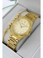 Çelik Kordon & Kasa Kadın Kol Saati, 3atm Suya Dayanıklı Gold Sdfer174