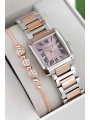 Çelik Kordon & Kasa Kadın Kol Saati, 3atm Suya Dayanıklı Gümüş-rose Sdfer176