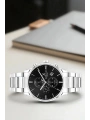 Exclusive Erkek Kol Saati Çelik Kordon&Kasa Gümüş-Siyah sddk099