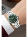 Çelik Kordon Çelik Kasa Kadın Kol Saati Gümüş-Yeşil sdfer185