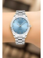 Çelik Kordon Çelik Kasa Kadın Kol Saati Gümüş-Mavi sdfer188