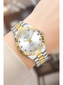Çelik Kordon Çelik Kasa Kadın Kol Saati Gümüş-Gold sdfer188
