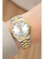 Çelik Kordon Çelik Kasa Kadın Kol Saati Gümüş-Gold sdfer188