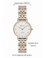Çelik Kordon Çelik Kasa Kadın Kol Saati Gümüş-Rose sdfer190