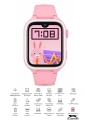 Akıllı Çocuk Saati, Görüntülü ve Sesli Görüşme Özellikli ip68 Suya Dayanıklı Pembe SLZ001