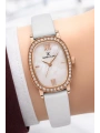Daniel Klein Deri Kordon Çelik Kasa Kadın Kol Saati+Bileklik Hediyeli Beyaz sddk112