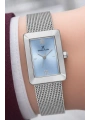 Daniel Klein Çelik Kordon Çelik Kasa Kadın Kol Saati+Bileklik Hediyeli Gümüş-Mavi Renk sddk113