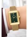 Daniel Klein Çelik Kordon Çelik Kasa Kadın Kol Saati+Bileklik Hediyeli Gold-Yeşil Renk sddk113
