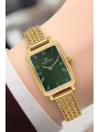 Daniel Klein Çelik Kordon Çelik Kasa Kadın Kol Saati+Bileklik Hediyeli Gold-Yeşil Renk sddk114