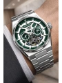 Çelik Kordon Çelik Kasa Otomatik Mekanizma Erkek Kol Saati Gümüş-Yeşil sddk105