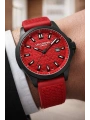 Lee Cooper Kırmızı Renk Silikon Kordon Takvimli Erkek Kol Saati 3atm Bileklik Sdlc020