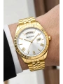 Ferrucci Takvimli Erkek Kol Saati Çelik jübile Kordon Gold Bileklik Hediyeli 3atm Sdfer194