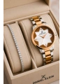 Kadın Kol Saati Rose Gold-gümüş Renk Çelik Kordon&kasa Dke.1.110140-3 Sddk081
