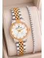 Kadın Kol Saati Rose Gold-gümüş Renk Çelik Kordon&kasa Sddk093