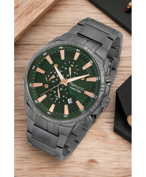 Fcf.13144fm.04 Füme-yeşil Function Aktif 3 Atm Erkek Kol Saati Bileklik Sdfer113