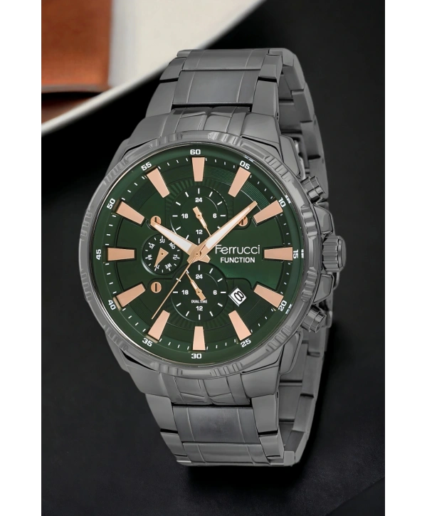 Fcf.13144fm.04 Füme-yeşil Function Aktif 3 Atm Erkek Kol Saati Bileklik Sdfer113