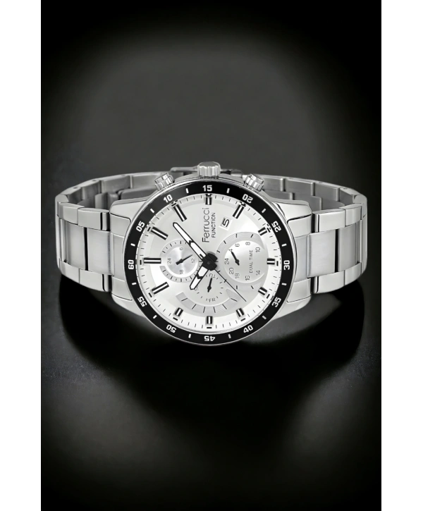Function Erkek Kol Saati Fcf.13568fm.01 Gümüş-beyaz Renk Bileklik Hediye Sdfer125