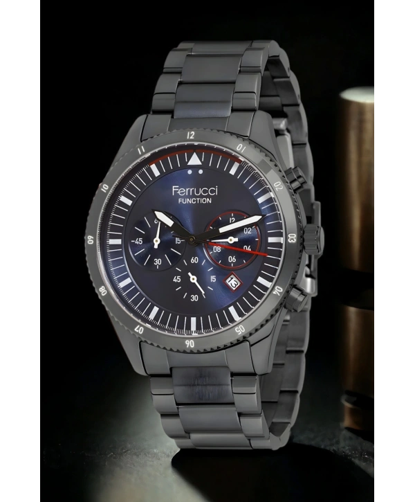 Function, 3atm, Füme-mavi Renk Erkek Kol Saati, Fc.13907tm.05 Sdfer133