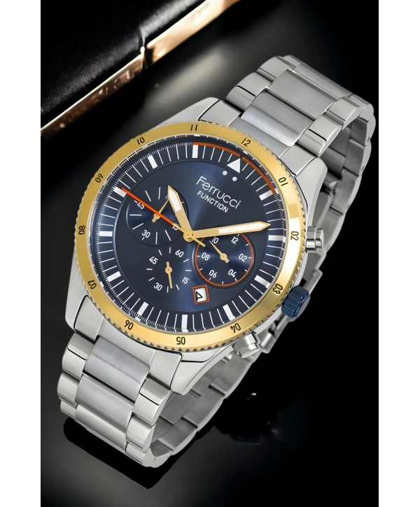 Function, 3atm, Gümüş-gold Renk Erkek Kol Saati, Fc.13907tm.04 Sdfer133